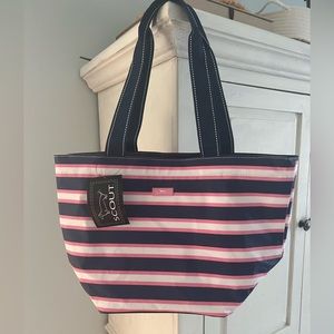 SCOUT Daytripper Shoulder Bag, Blue Pink White Stripe pattern, NWT